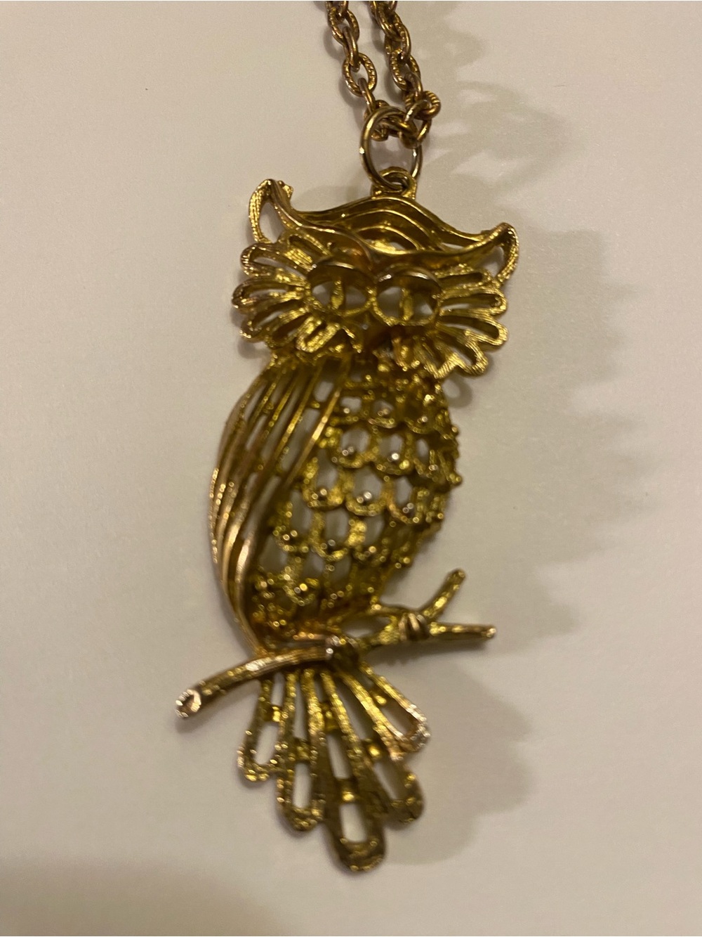 Gold Toned Owl Pendant Necklace - Elegant Women’s Jewelry